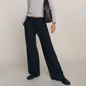 Reformation Carter Mid-Rise Pants in Black Size 0